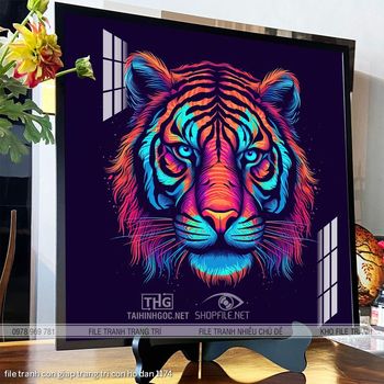 file tranh con giap trang tri con ho dan 1174