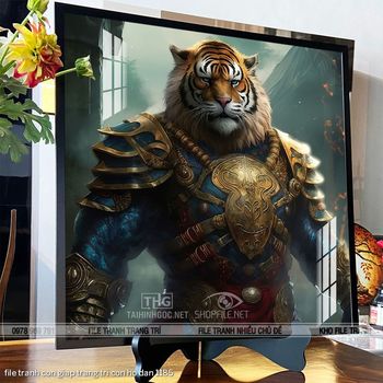 file tranh con giap trang tri con ho dan 1185