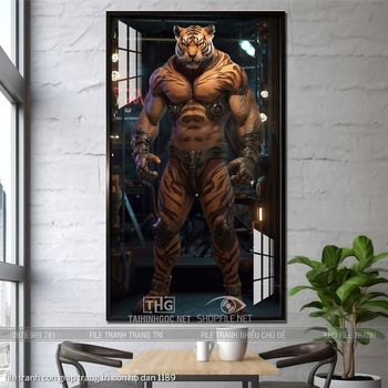 file tranh con giap trang tri con ho dan 1189