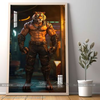 file tranh con giap trang tri con ho dan 1190