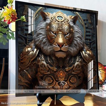 file tranh con giap trang tri con ho dan 1197