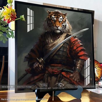 file tranh con giap trang tri con ho dan 1201