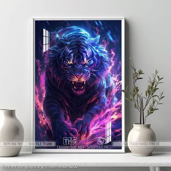 file tranh con giap trang tri con ho dan 1202