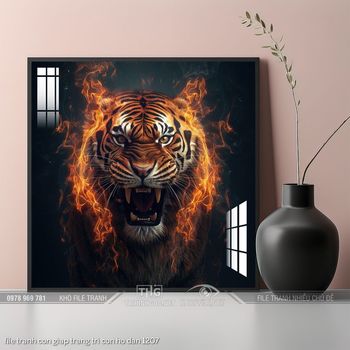 file tranh con giap trang tri con ho dan 1207