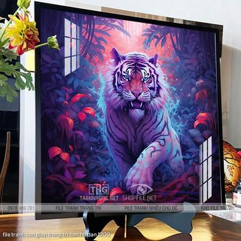 file tranh con giap trang tri con ho dan 1209