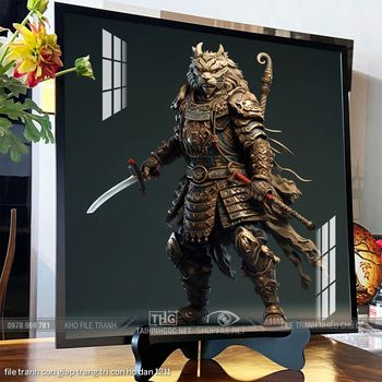 file tranh con giap trang tri con ho dan 1211