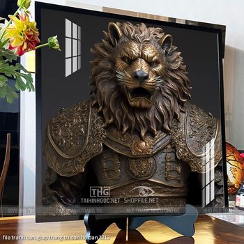 file tranh con giap trang tri con ho dan 1213