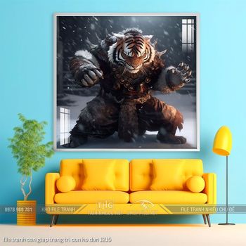 file tranh con giap trang tri con ho dan 1215