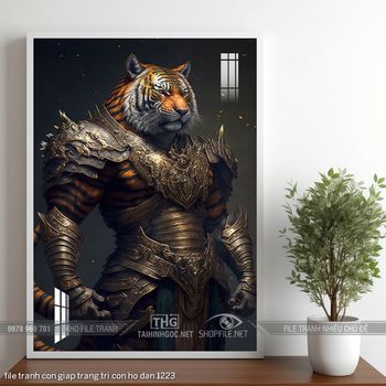 file tranh con giap trang tri con ho dan 1223