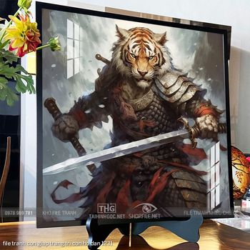 file tranh con giap trang tri con ho dan 1231