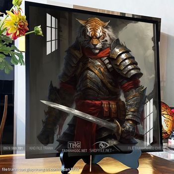 file tranh con giap trang tri con ho dan 1232