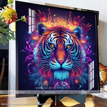 file tranh con giap trang tri con ho dan 1245