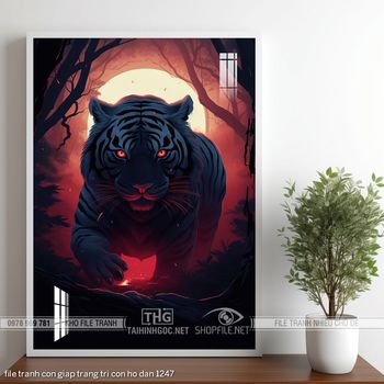 file tranh con giap trang tri con ho dan 1247