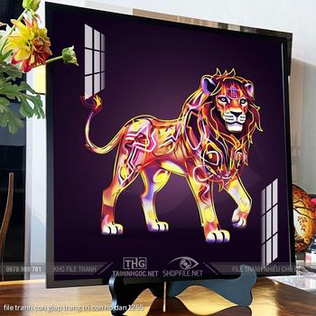 file tranh con giap trang tri con ho dan 1255