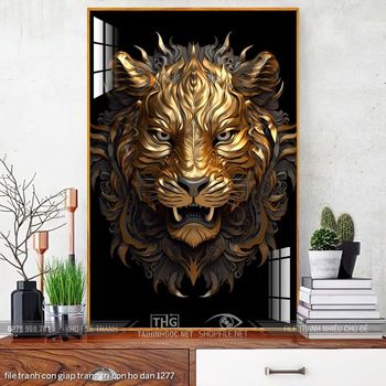 file tranh con giap trang tri con ho dan 1277