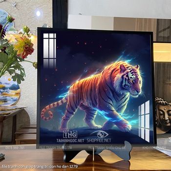 file tranh con giap trang tri con ho dan 1279