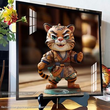 file tranh con giap trang tri con ho dan 1304