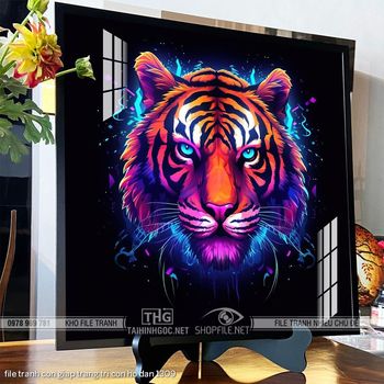 file tranh con giap trang tri con ho dan 1309