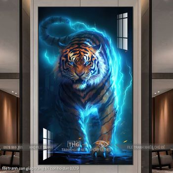 file tranh con giap trang tri con ho dan 1329