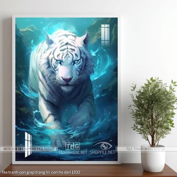 file tranh con giap trang tri con ho dan 1332