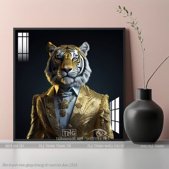 file tranh con giap trang tri con ho dan 1334