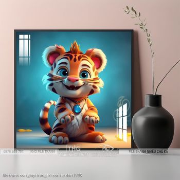 file tranh con giap trang tri con ho dan 1335