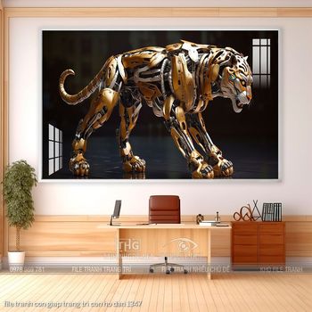 file tranh con giap trang tri con ho dan 1347