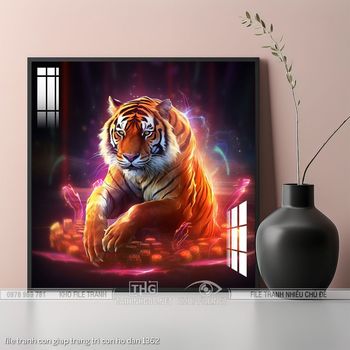 file tranh con giap trang tri con ho dan 1362