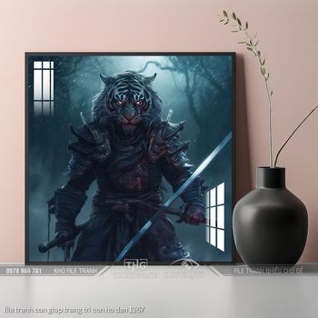 file tranh con giap trang tri con ho dan 1367