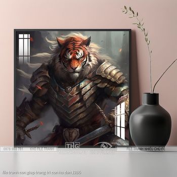 file tranh con giap trang tri con ho dan 1386