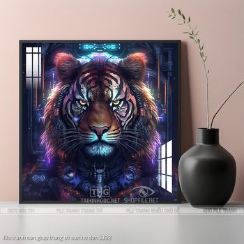 file tranh con giap trang tri con ho dan 1392