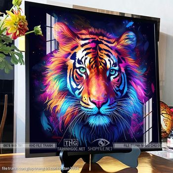 file tranh con giap trang tri con ho dan 1394