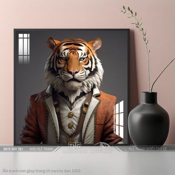 file tranh con giap trang tri con ho dan 1395