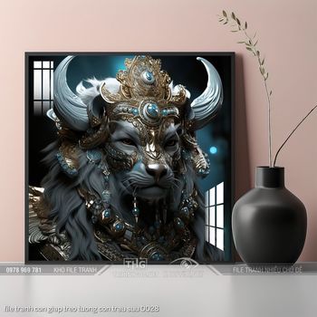 file tranh con giap treo tuong con trau suu 0028