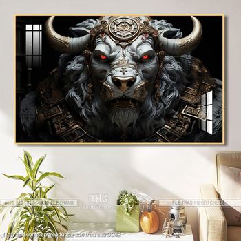 file tranh con giap treo tuong con trau suu 0042