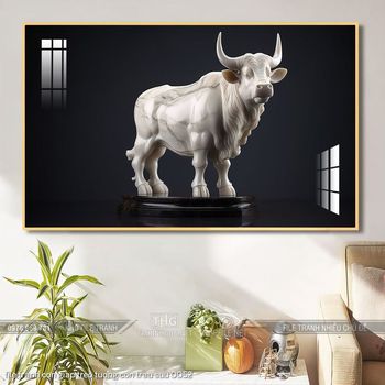 file tranh con giap treo tuong con trau suu 0052