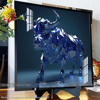 file tranh con giap treo tuong con trau suu 0113