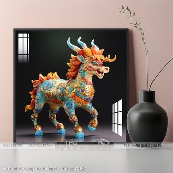 file tranh con giap treo tuong con trau suu 0192