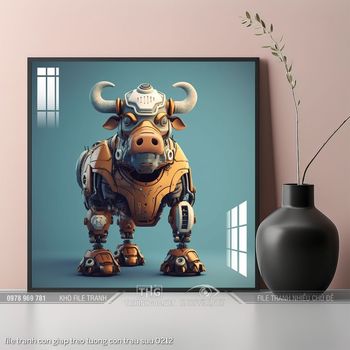 file tranh con giap treo tuong con trau suu 0212