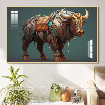 file tranh con giap treo tuong con trau suu 0263