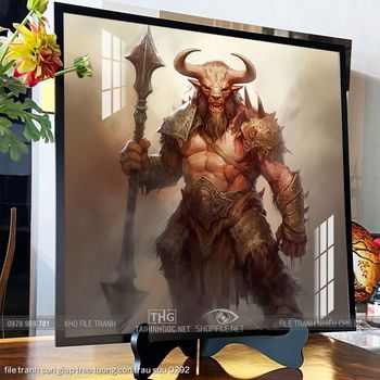 file tranh con giap treo tuong con trau suu 0292