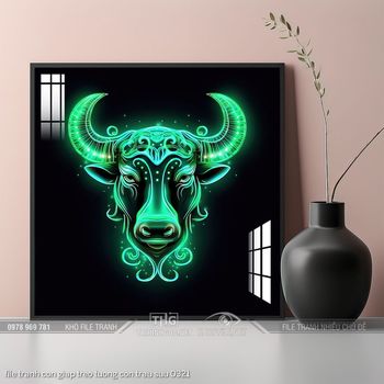 file tranh con giap treo tuong con trau suu 0321