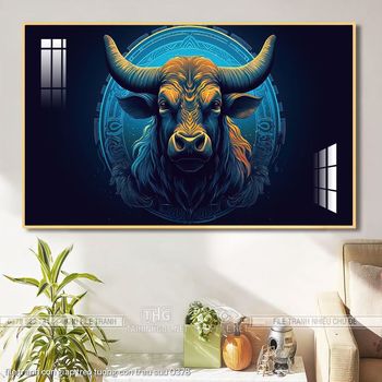 file tranh con giap treo tuong con trau suu 0378