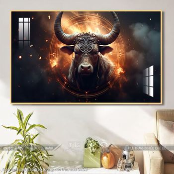 file tranh con giap treo tuong con trau suu 0403