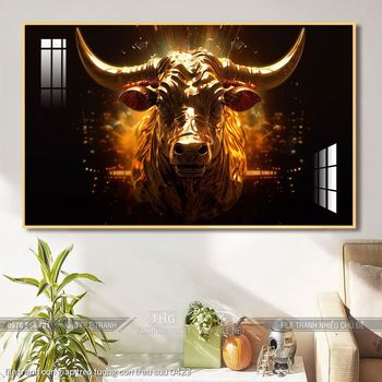 file tranh con giap treo tuong con trau suu 0423