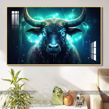 file tranh con giap treo tuong con trau suu 0478