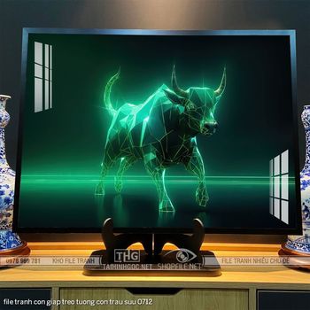 file tranh con giap treo tuong con trau suu 0712