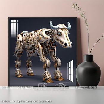 file tranh con giap treo tuong con trau suu 0726