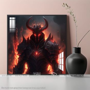 file tranh con giap treo tuong con trau suu 0898