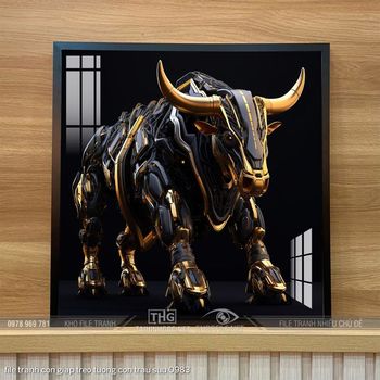 file tranh con giap treo tuong con trau suu 0983